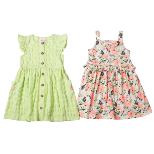 Baby & Toddler Girl Little Lass Ruffly Sleeveless Dress 2-Pack