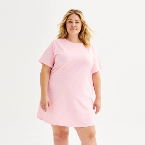 Plus Size Sonoma Goods For Life Cotton Modal Short Sleeve Sleep Shirt
