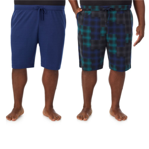 Big & Tall Cuddl Duds 2-Pack French Terry Pajama Shorts Set