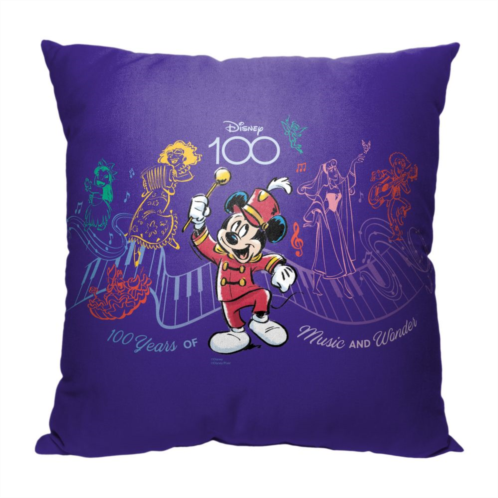 Licensed Character Disneys Mickey Mouse 100 Years Of Music And Wonder Throw Pillow