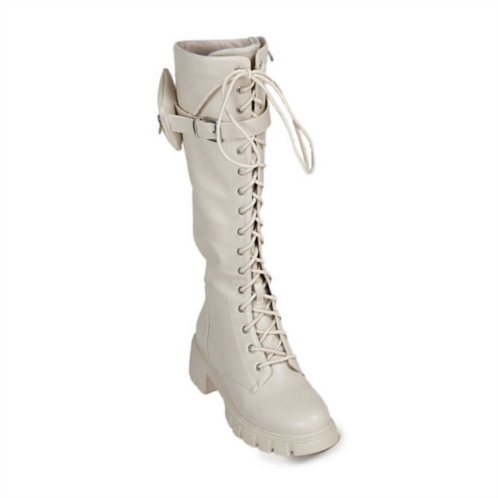 Qupid Renley-39 Womens Lace Up Combat Boots