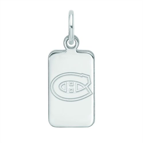 LogoArt Sterling Silver Montreal Canadiens Tag Pendant