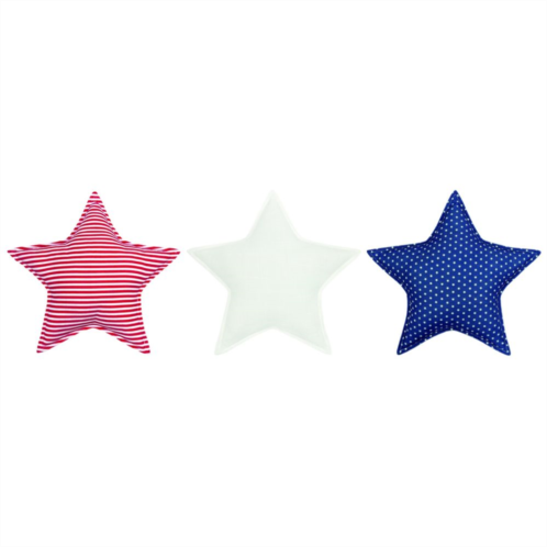 Americana Star-Shaped 3-pack Throw Pillow Set