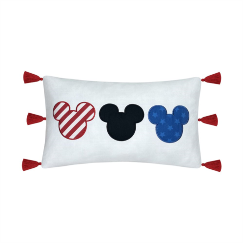 Disneys Mickey Mouse Festive Mickey Heads Outline Throw Pillow by Americana