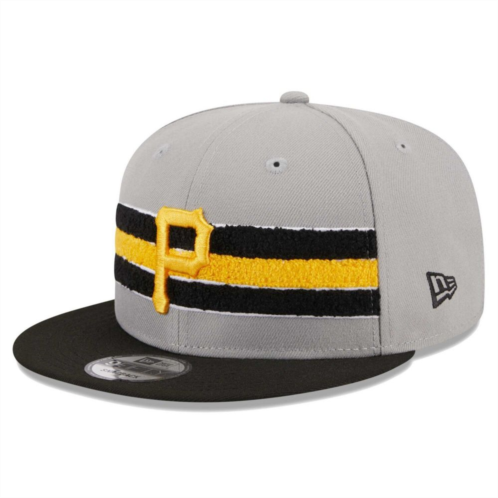 Mens New Era Gray/Black Pittsburgh Pirates Band 9FIFTY Snapback Hat