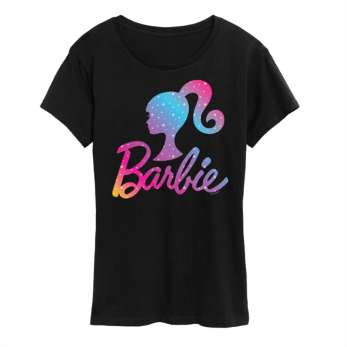 Womens Barbie Logo Winter Stars Graphic Tee