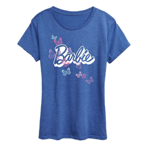 Womens Barbie Butterfly Logo Graphic Tee