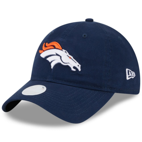 Womens New Era Navy Denver Broncos Main Core Classic 2.0 9TWENTY Adjustable Hat