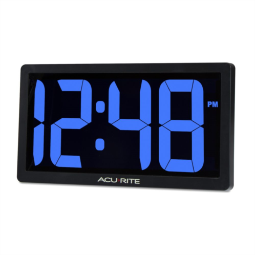 AcuRite 10-in. LED Digital Clock with Auto-Dimming Brightness