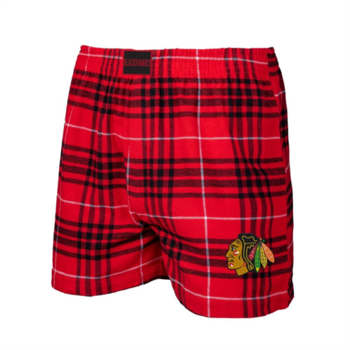 Unbranded Mens Concepts Sport Red/Black Chicago Blackhawks Concord Flannel Boxers