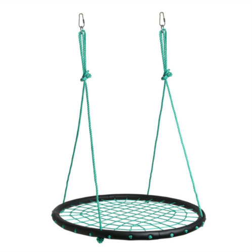 AGPtEK 40 Disc Swings Seat Flying Saucer Tree Rope Web Net Green