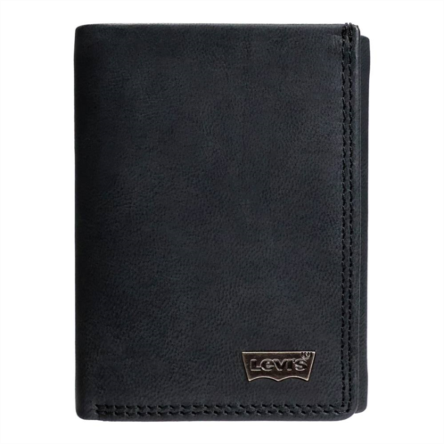 Mens Levis RFID-Blocking Extra Capacity Trifold Wallet