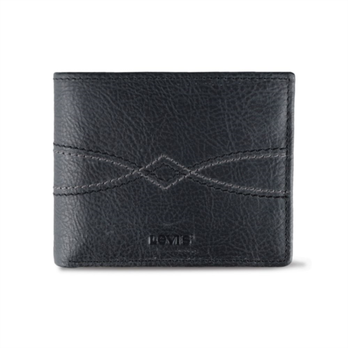 Mens Levis RFID-Blocking Western Stitched Extra-Capacity Genuine Leather Bifold Wallet