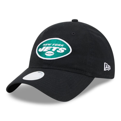 Womens New Era Black New York Jets Main Core Classic 2.0 9TWENTY Adjustable Hat
