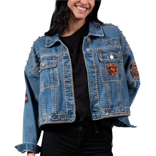 Womens G-III 4Her by Carl Banks Chicago Bears First Finish Medium Denim Full-Button Jacket