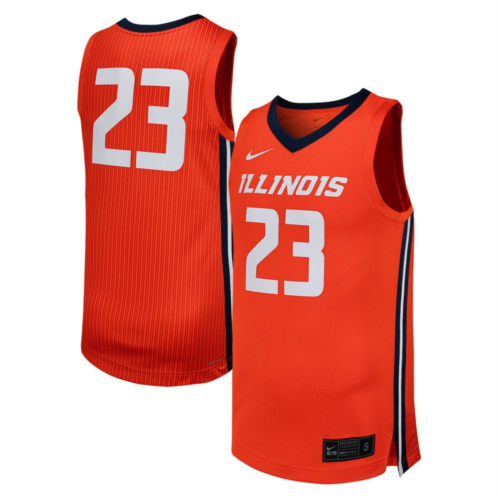 Mens Nike #23 Orange Illinois Fighting Illini Replica Basketball Jersey