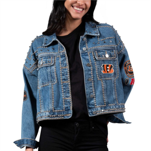 Womens G-III 4Her by Carl Banks Cincinnati Bengals First Finish Medium Denim Full-Button Jacket