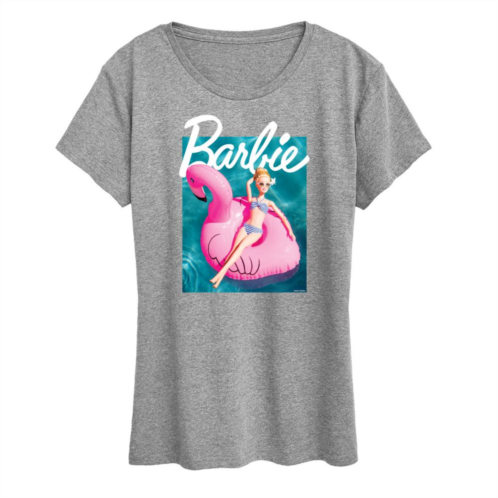Womens Barbie Pool Flamingo Graphic Tee