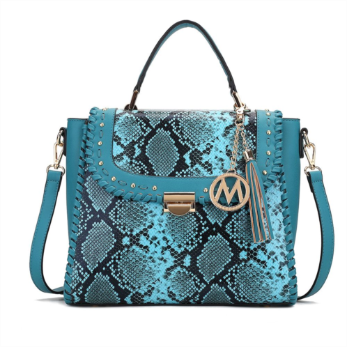 MKF Collection Fashion Combination of Vegan Leather Women Satchel by Mia k