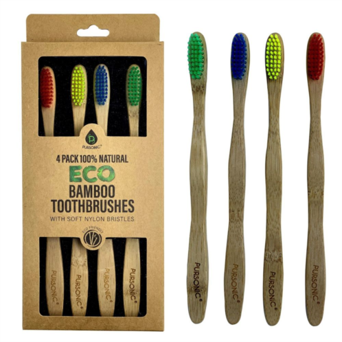 Pursonic Bamboo Toothbrushes (4 pack)