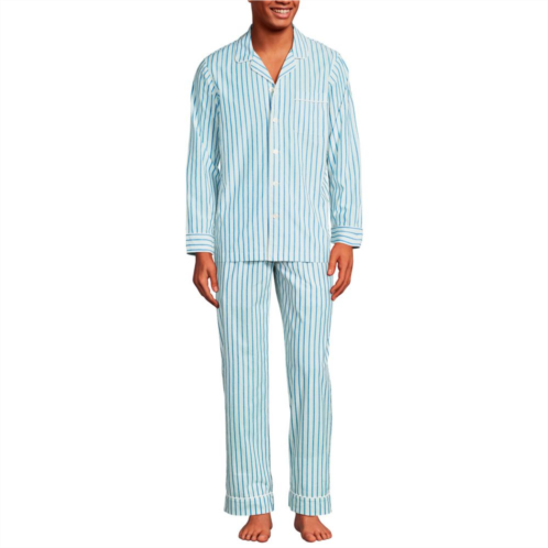 Mens Lands End Essential Long Sleeve Top & Pants Pajama Set