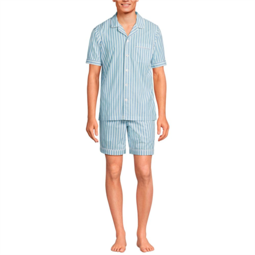 Mens Lands End Essential Short Sleeve Top & Shorts Pajama Set
