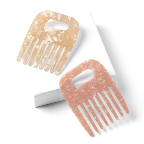 The Hair Edit Untangle & Glide Marble Detangling Mini Comb Set