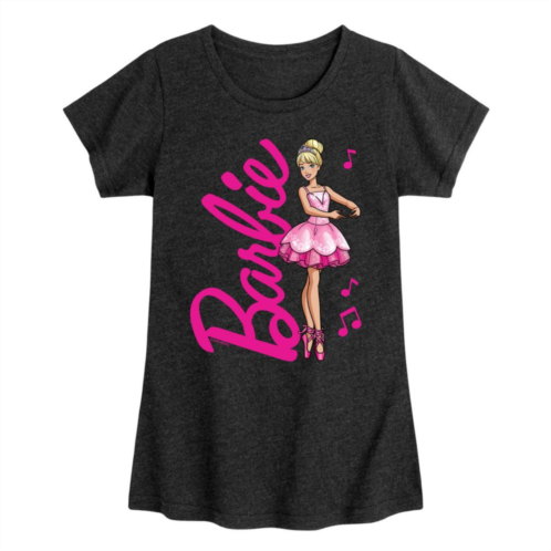 Girls 7-16 Barbie Logo With Ballerina Tee