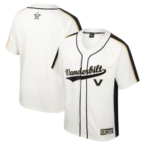 Mens Colosseum Cream Vanderbilt Commodores Ruth Button-Up Baseball Jersey
