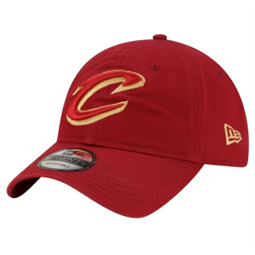 Mens New Era Wine Cleveland Cavaliers Team 2.0 9TWENTY Adjustable Hat