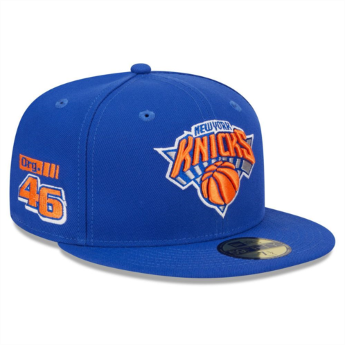 Mens New Era Blue New York Knicks 2024 NBA All-Star Game Rally Drive Side Patch 59FIFTY Fitted Hat