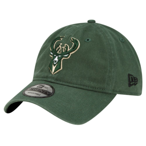 Mens New Era Hunter Green Milwaukee Bucks Team 2.0 9TWENTY Adjustable Hat