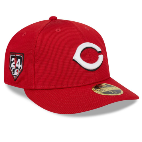 Mens New Era Red Cincinnati Reds 2024 Spring Training Low Profile 59FIFTY Fitted Hat