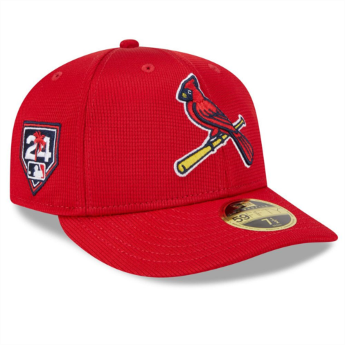 Mens New Era Red St. Louis Cardinals 2024 Spring Training Low Profile 59FIFTY Fitted Hat