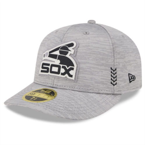 Mens New Era Gray Chicago White Sox 2024 Clubhouse Low Profile 59FIFTY Fitted Hat