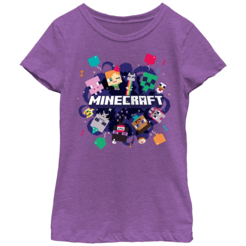 Licensed Character Girls Minecraft Mob Portal Party Graphic Tee