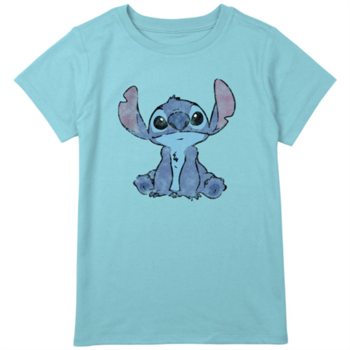 Disneys Lilo & Stitch Simply Stitch Distressed Draw Girls Plus Graphic Tee