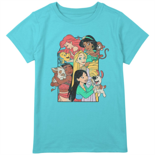 Disneys Princesses And Their Pets Girls Plus Graphic Tee