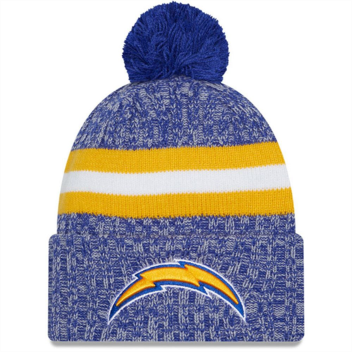 Mens New Era Blue Los Angeles Chargers 2023 Sideline Cuffed Knit Hat With Pom