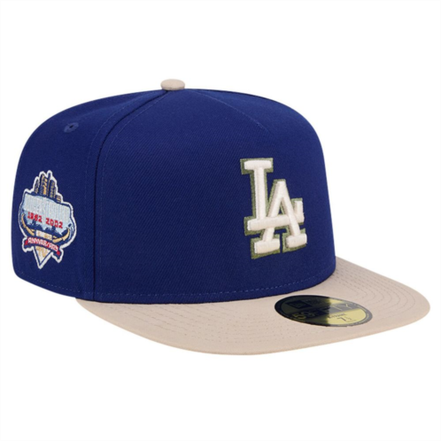 Mens New Era Royal Los Angeles Dodgers Canvas A-Frame 59FIFTY Fitted Hat