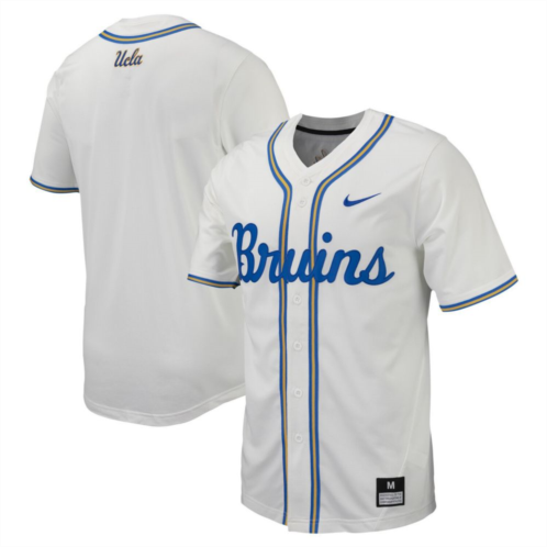 Nitro USA Mens Nike White UCLA Bruins Replica Full-Button Baseball Jersey