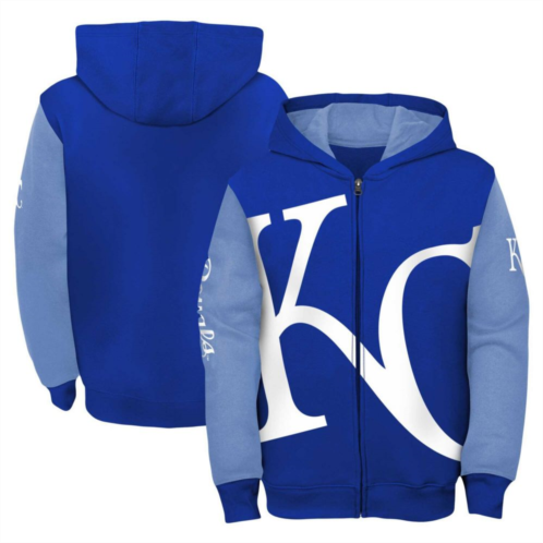 Unbranded Youth Fanatics Branded Royal/Light Blue Kansas City Royals Postcard Full-Zip Hoodie Jacket