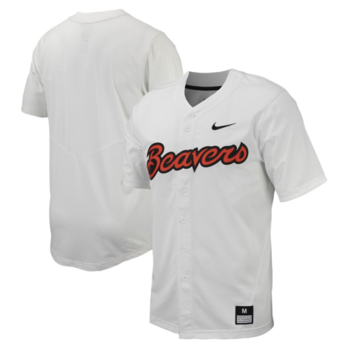 Nitro USA Mens Nike White Oregon State Beavers Replica Full-Button Baseball Jersey