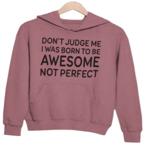 Merchmallow Womens Dont Judge Me I Was Born To Be Awesome Not Perfect Hoodie