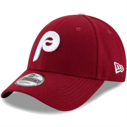 Mens New Era Maroon Philadelphia Phillies Alternate 2 The League 9FORTY Adjustable Hat