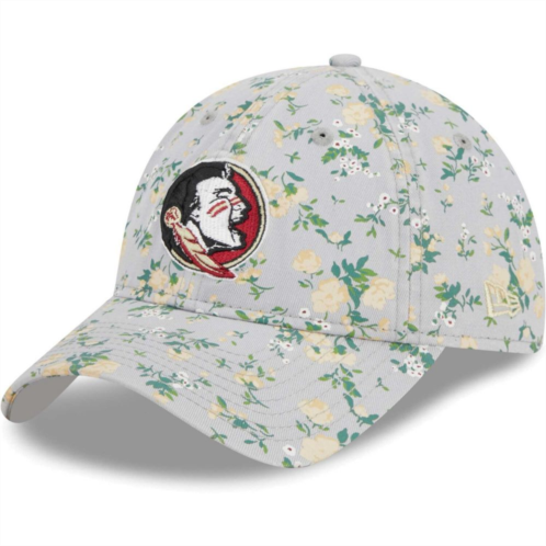 Womens New Era Gray Florida State Seminoles Bouquet 9TWENTY Adjustable Hat