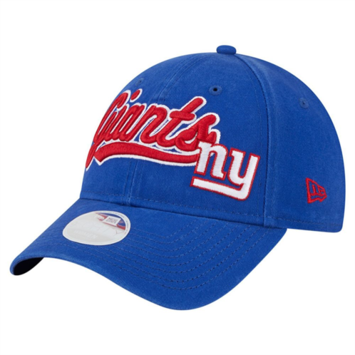 Womens New Era Royal New York Giants Cheer 9FORTY Adjustable Hat