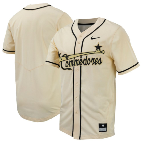 Nitro USA Mens Nike Natural Vanderbilt Commodores Replica Full-Button Baseball Jersey