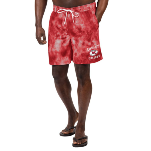 Mens G-III Sports by Carl Banks Red Kansas City Chiefs Change Up Volley Swim Trunks