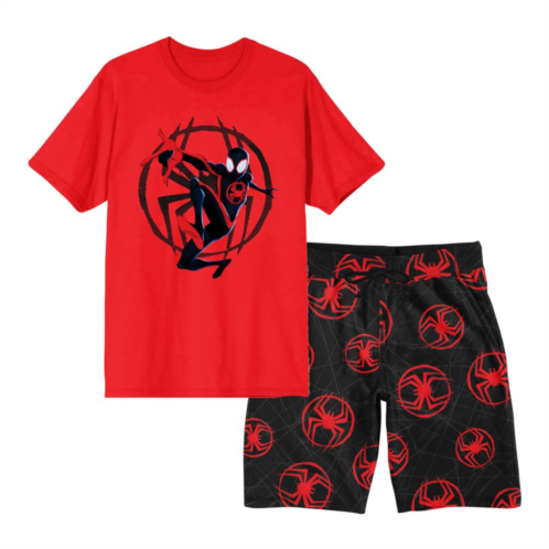 Licensed Character Mens Spider-Man Pajama Top & Pajama Bottom Set